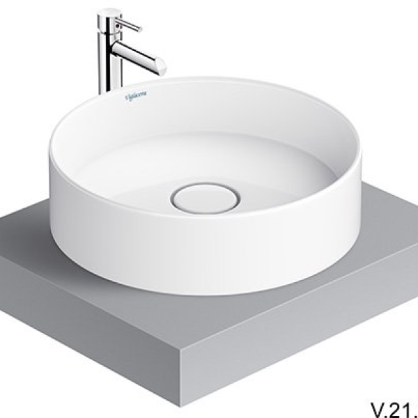 Chậu Rửa Lavabo Viglacera CM02 Đặt Bàn Tròn