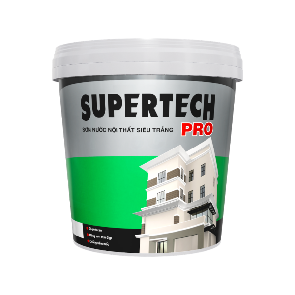 Sơn nước nội thất Supertech Pro Nội thất Siêu trắng
